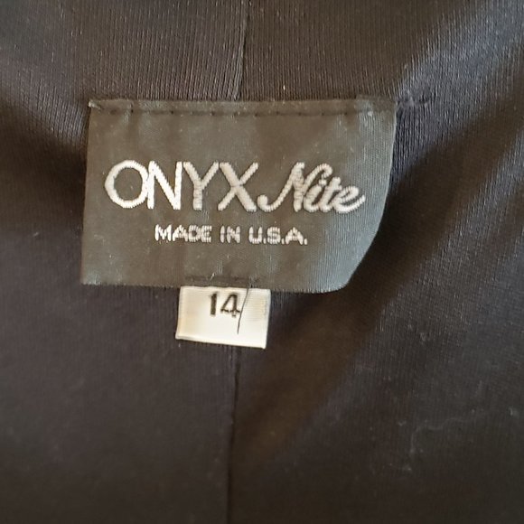 Onyx Black Dress with Lining Size 14 - Picture 3 of 8